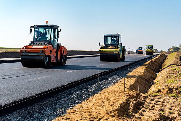 Highway Paving Train