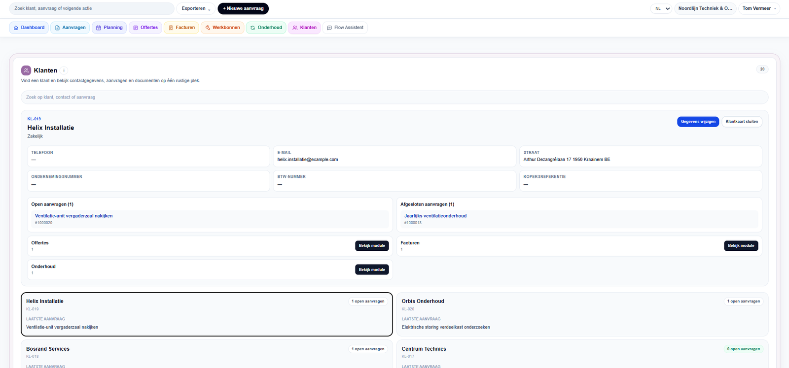 One clear overview for every client.