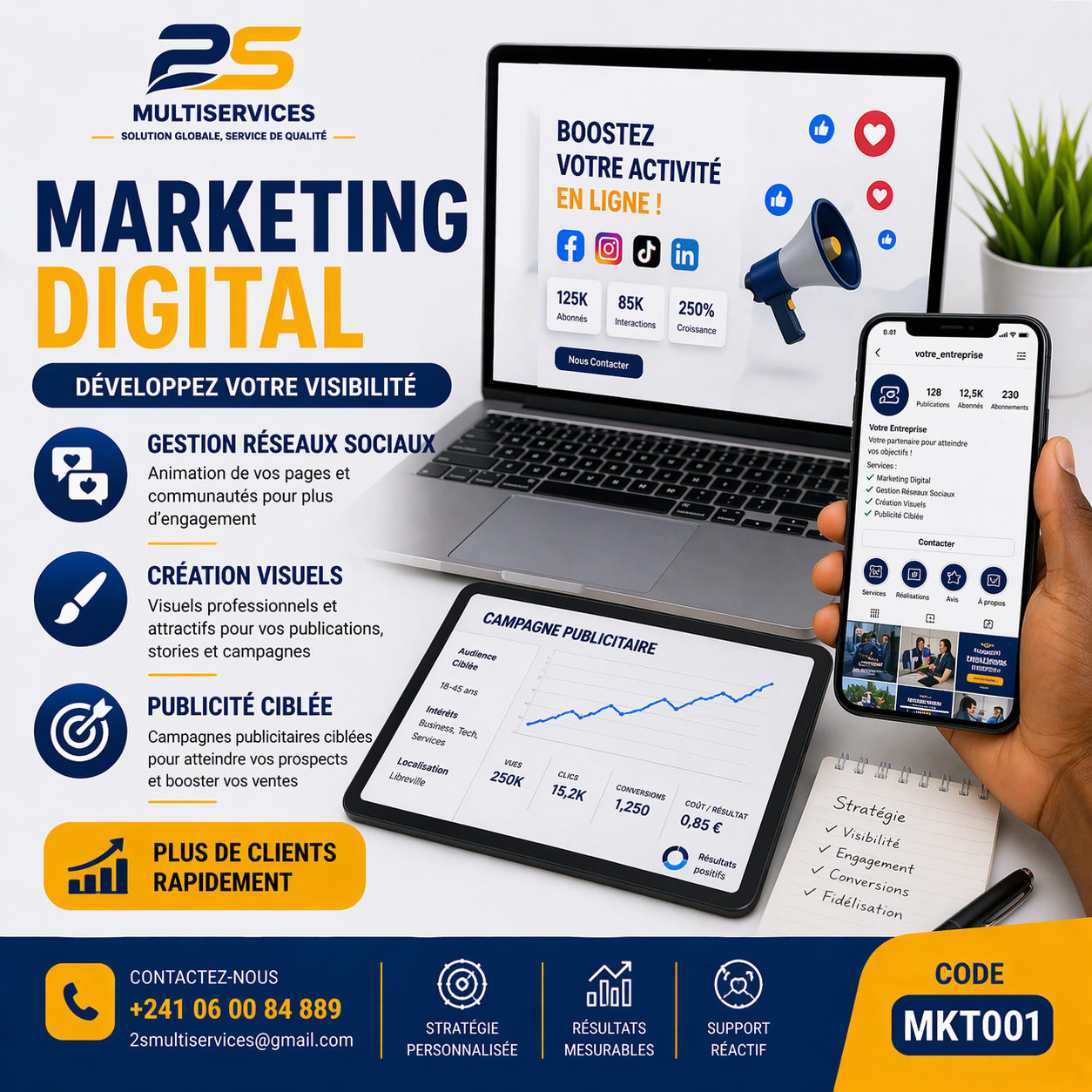 Illustration pour Marketing Digital