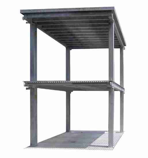 Struttura metallica di un raddoppiatore interrato