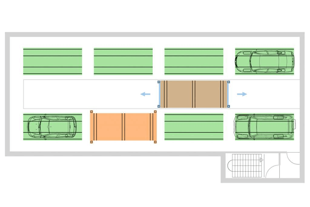 Traslo Park P technische Draufsicht