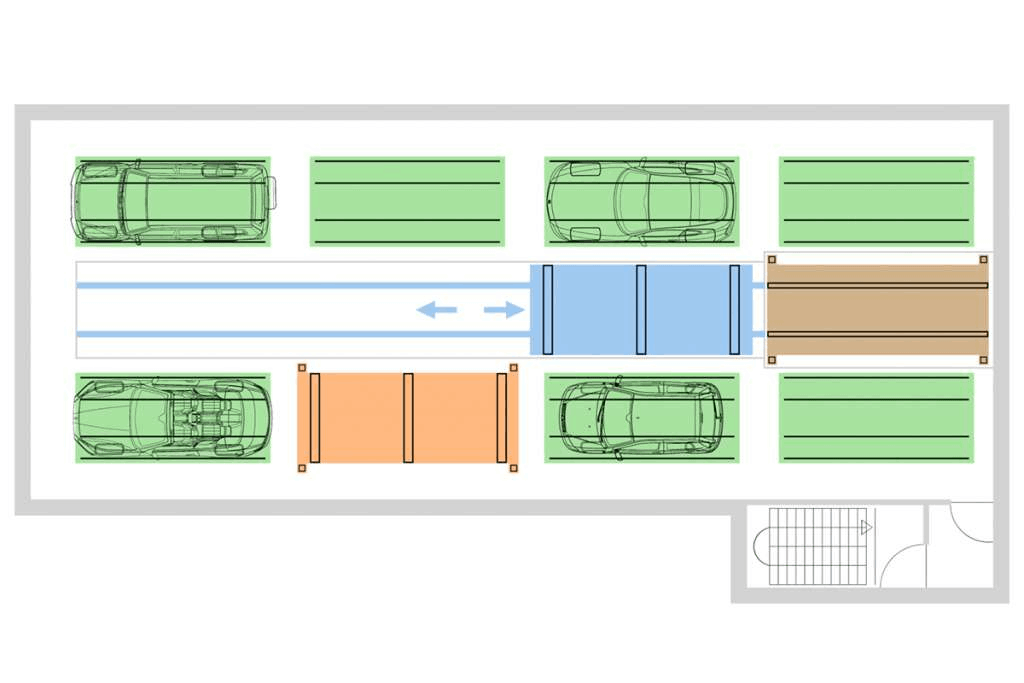 Lift Park P technische Draufsicht