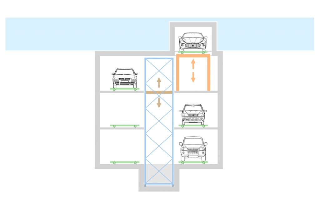 Traslo Park P technische Frontzeichnung
