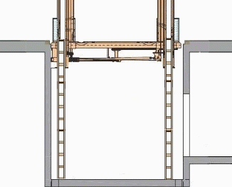 Disegno tecnico schematico del montauto senza uomo a bordo con viste laterali e frontali