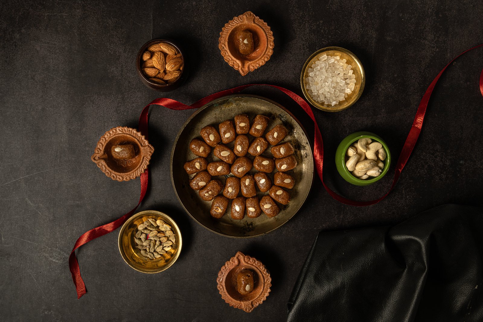 Red Peda — fresh Indian sweet from The Navrang Sweet House, Kanpur