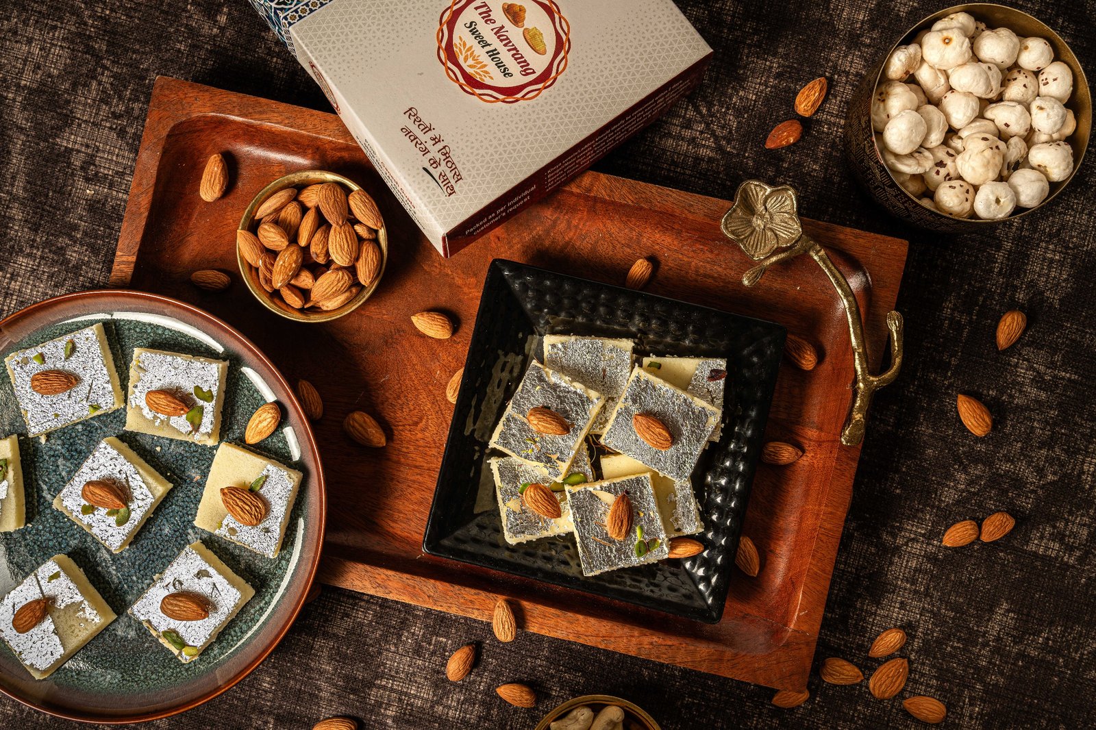 White Barfi — fresh Indian sweet from The Navrang Sweet House, Kanpur
