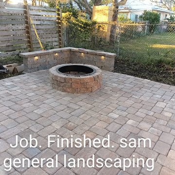 Finished fire pit with professional paver installation
