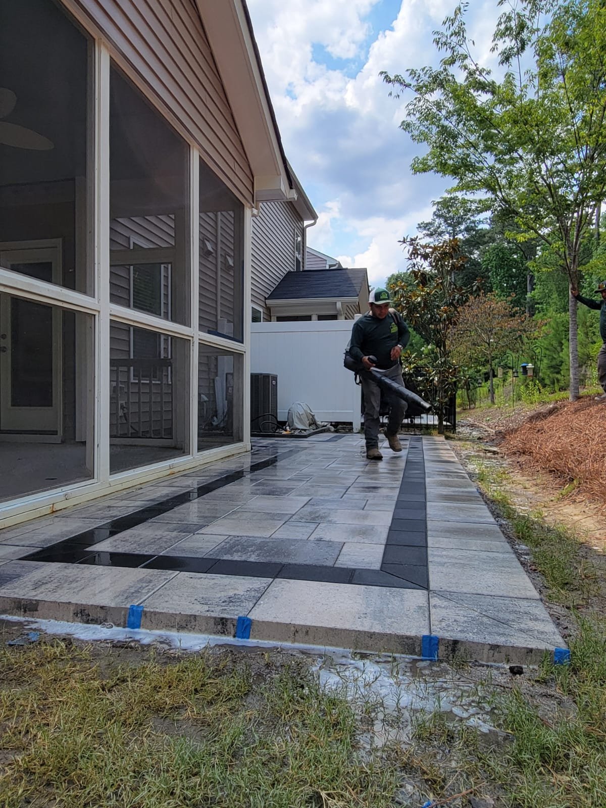 Professional yard cleanup and trimming