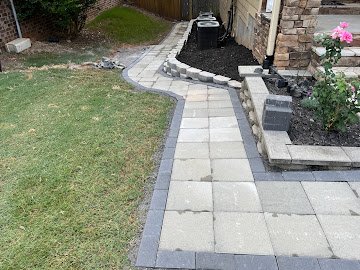 Professional paver walkway installation