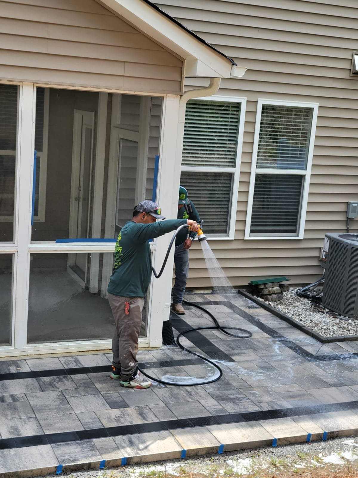 Pressure washing and patio cleanup