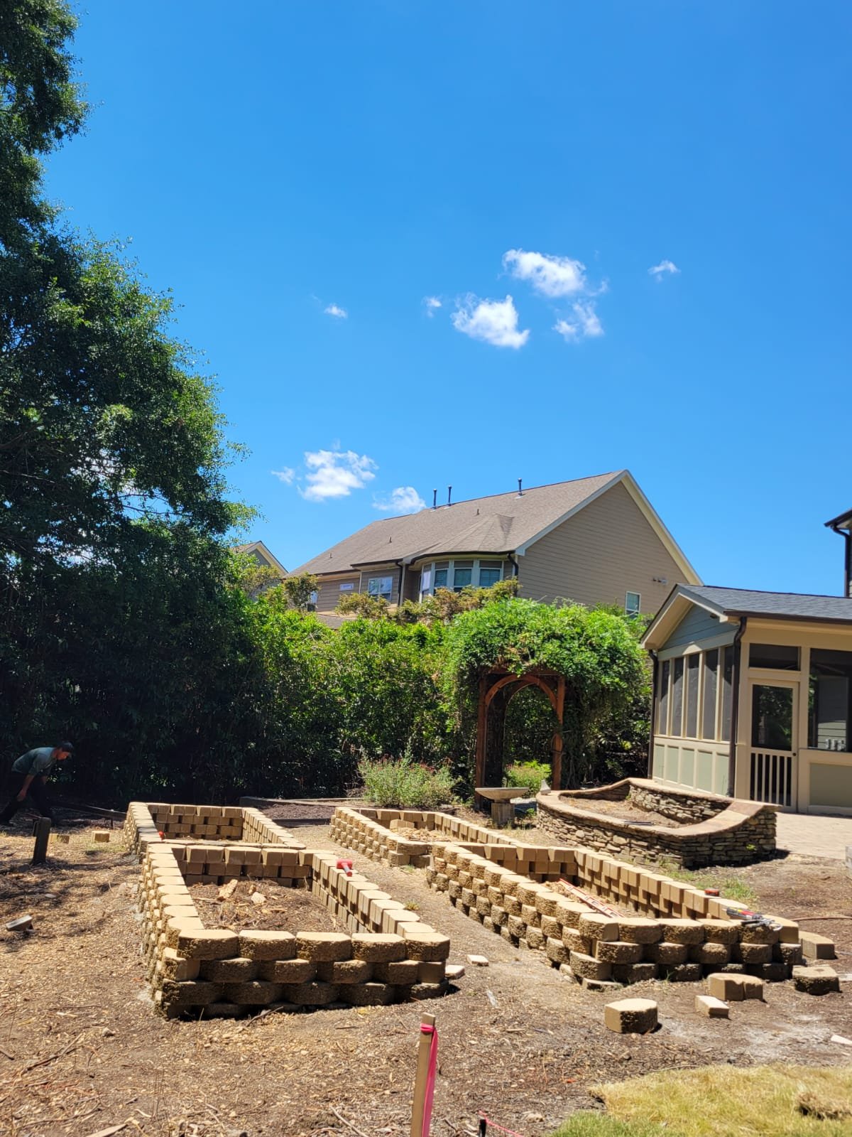 Retaining Walls — Build in Progress