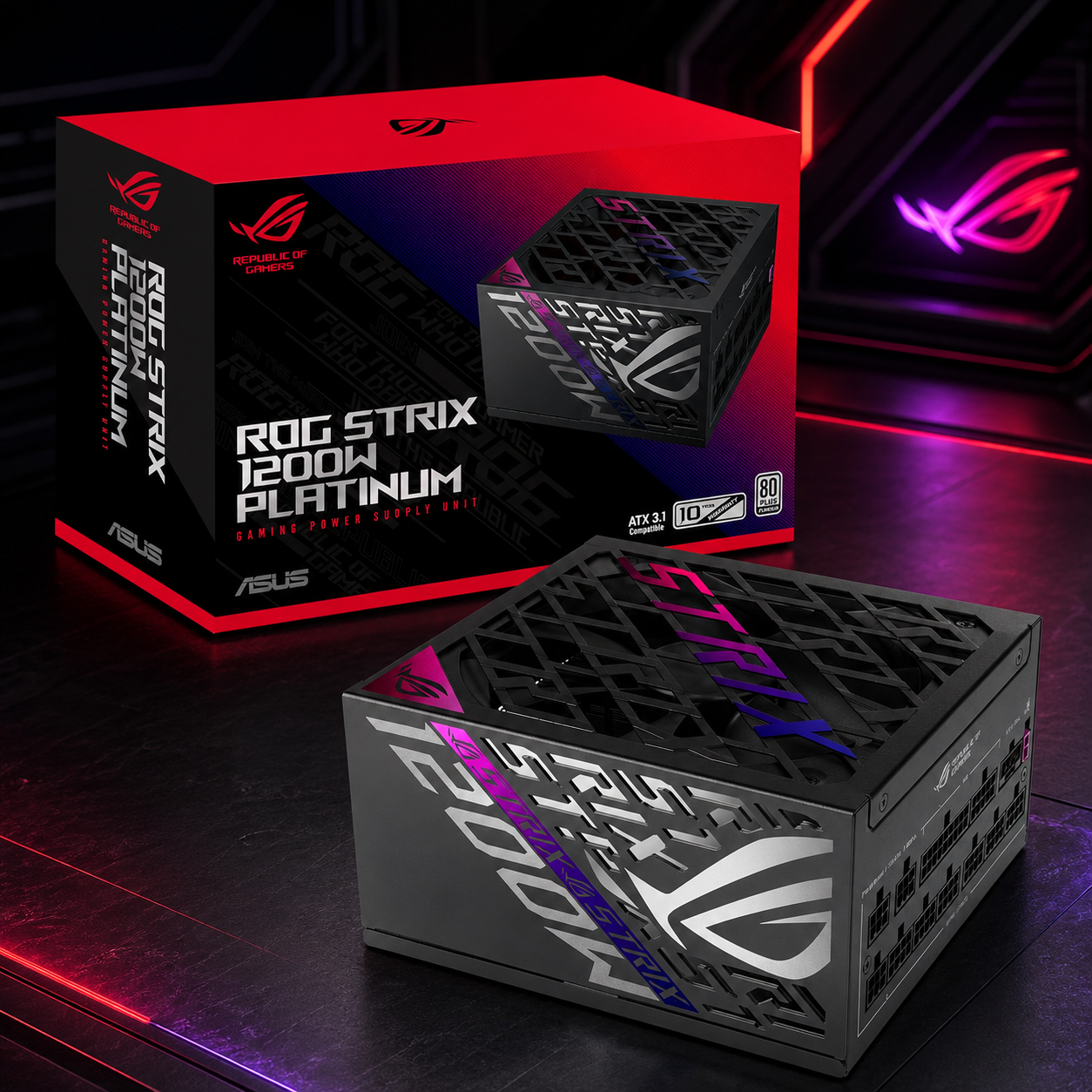 ASUS ROG STRIX 1200W 80 PLUS Platinum ATX 3.1 Gaming Power Supply