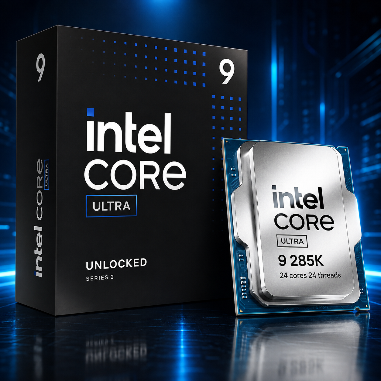 Intel Core Ultra 9 285K — Series 2, 24 Cores, 24 Threads, Unlocked Desktop Processor