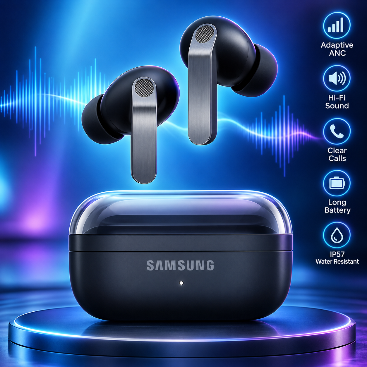 Samsung Galaxy Buds4 Pro in Black