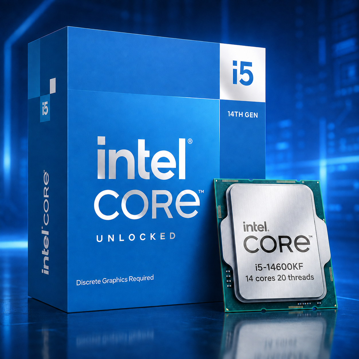 Intel Core i5-14600KF — 14th Gen, 14 Cores, 20 Threads, Unlocked Desktop Processor