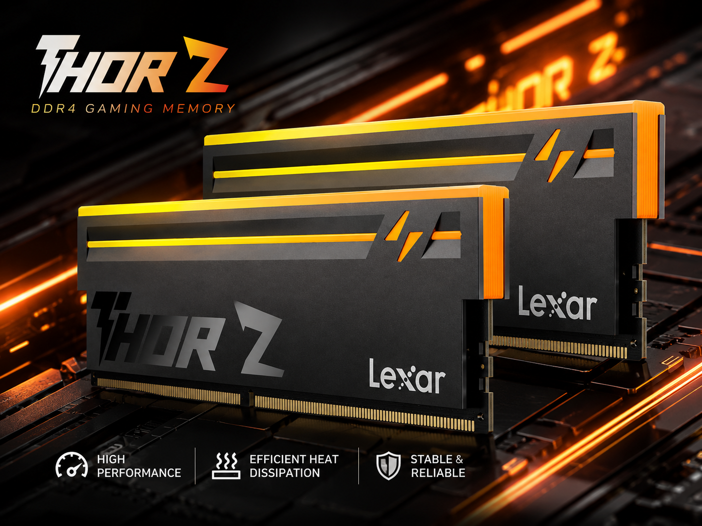 Lexar Thor Z DDR4 32GB (2x16GB) Gaming Memory — 3600MHz