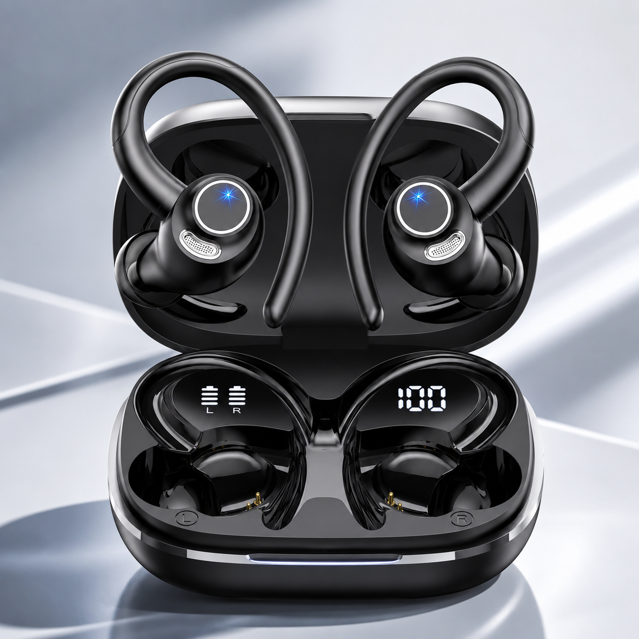 Jesebang YT18 Bluetooth 5.4 Sport Earbuds in Black