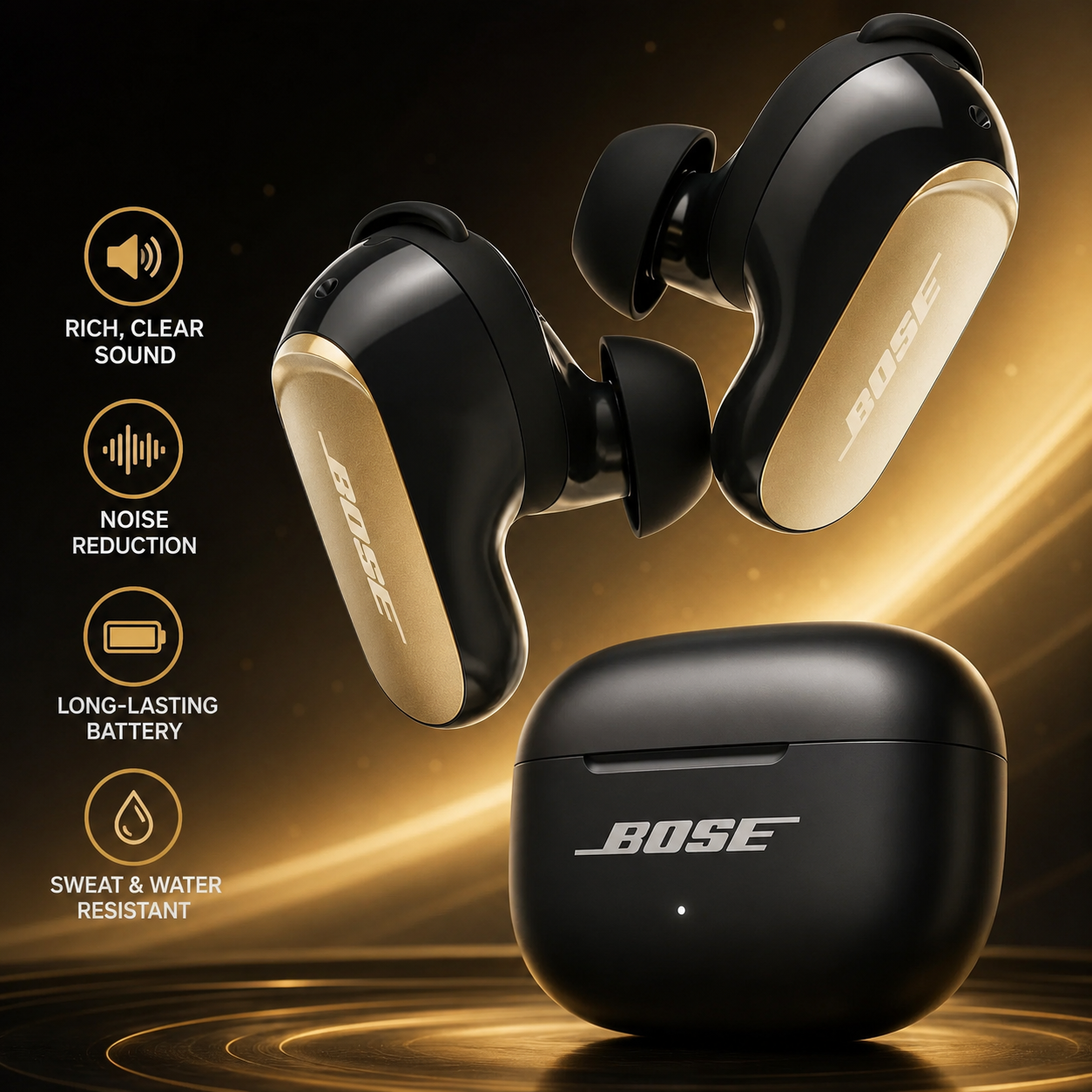 Bose QuietComfort Ultra Earbuds (2nd Gen) in Desert Gold