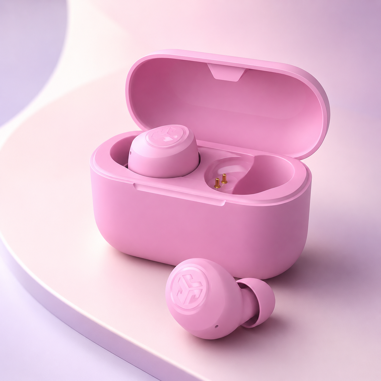 JLab Go Air Pop+ True Wireless Earbuds in Pink