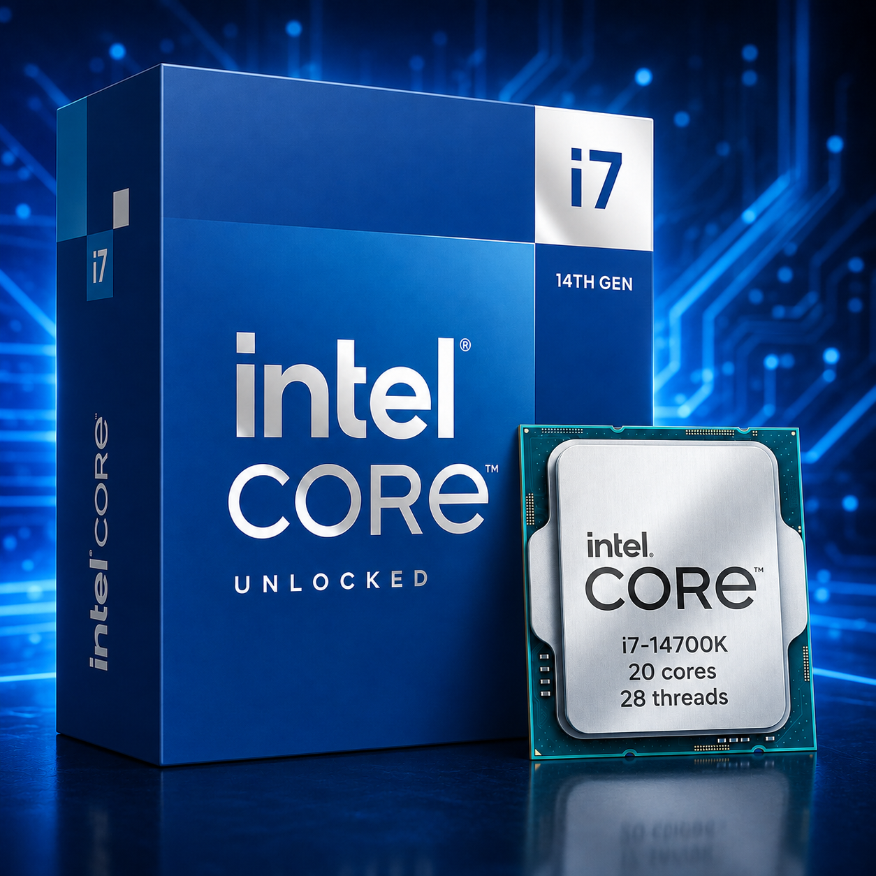 Intel Core i7-14700K — 14th Gen, 20 Cores, 28 Threads, Unlocked Desktop Processor