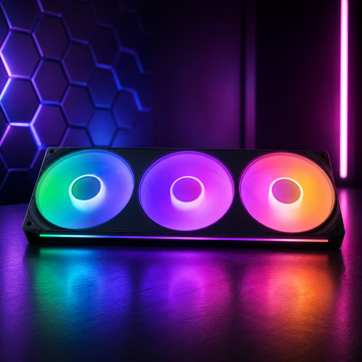 NZXT F360 RGB Core 360mm Single-Frame RGB Fan Unit — Black