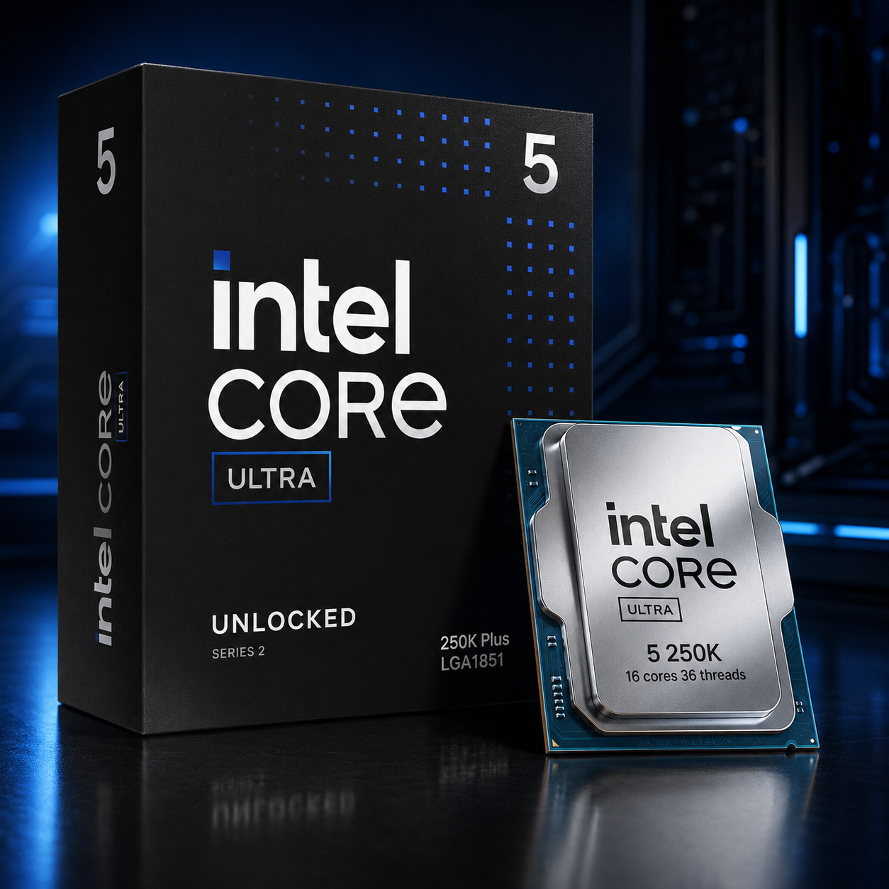 Intel Core Ultra 5 250K — Series 2, 16 Cores, 36 Threads, Unlocked Desktop Processor