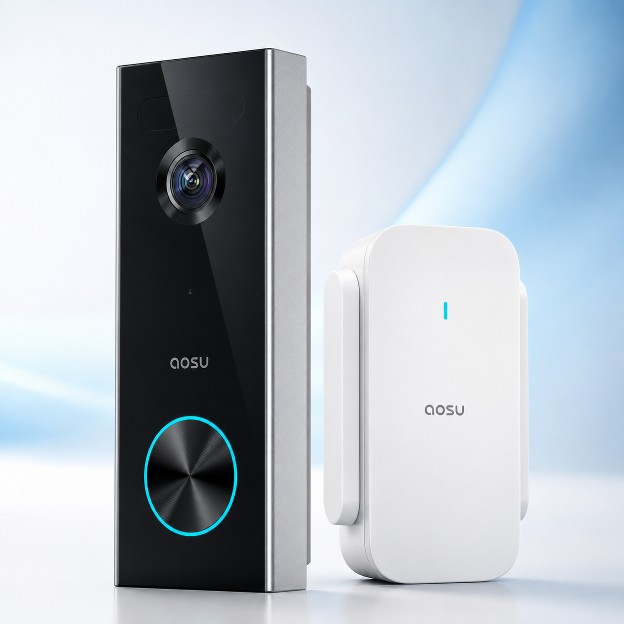 aosu Wireless 2K Video Doorbell with aosuBase Mini