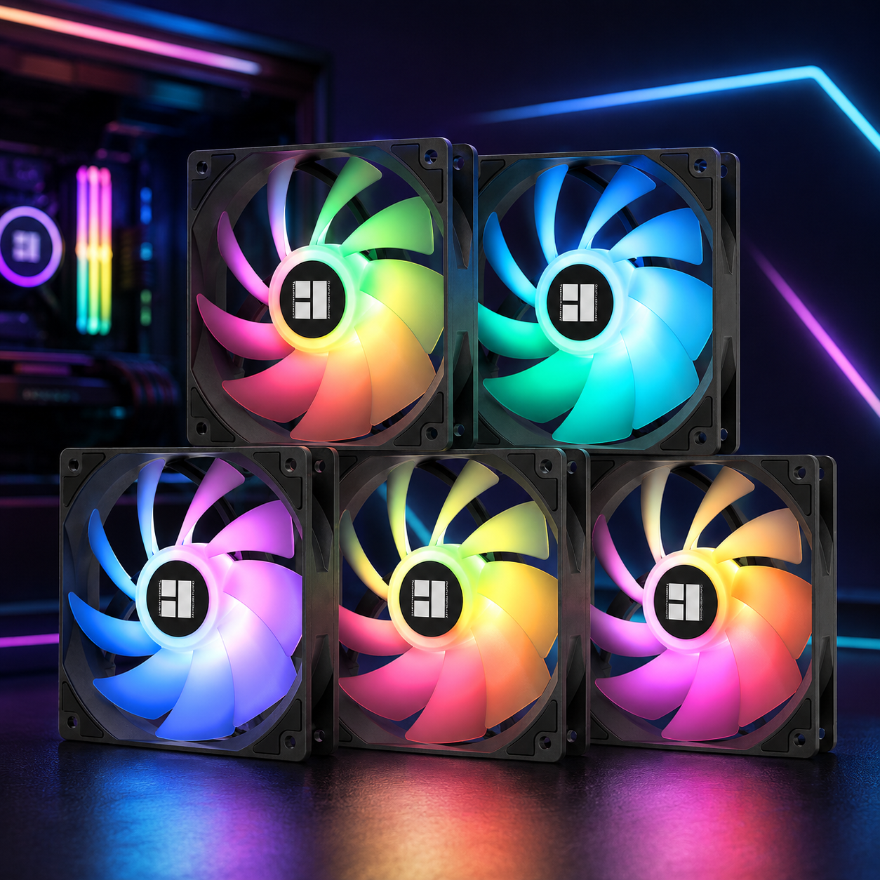 Thermalright TL-C12C-S ARGB 120mm PWM Case Fans — 5-Pack