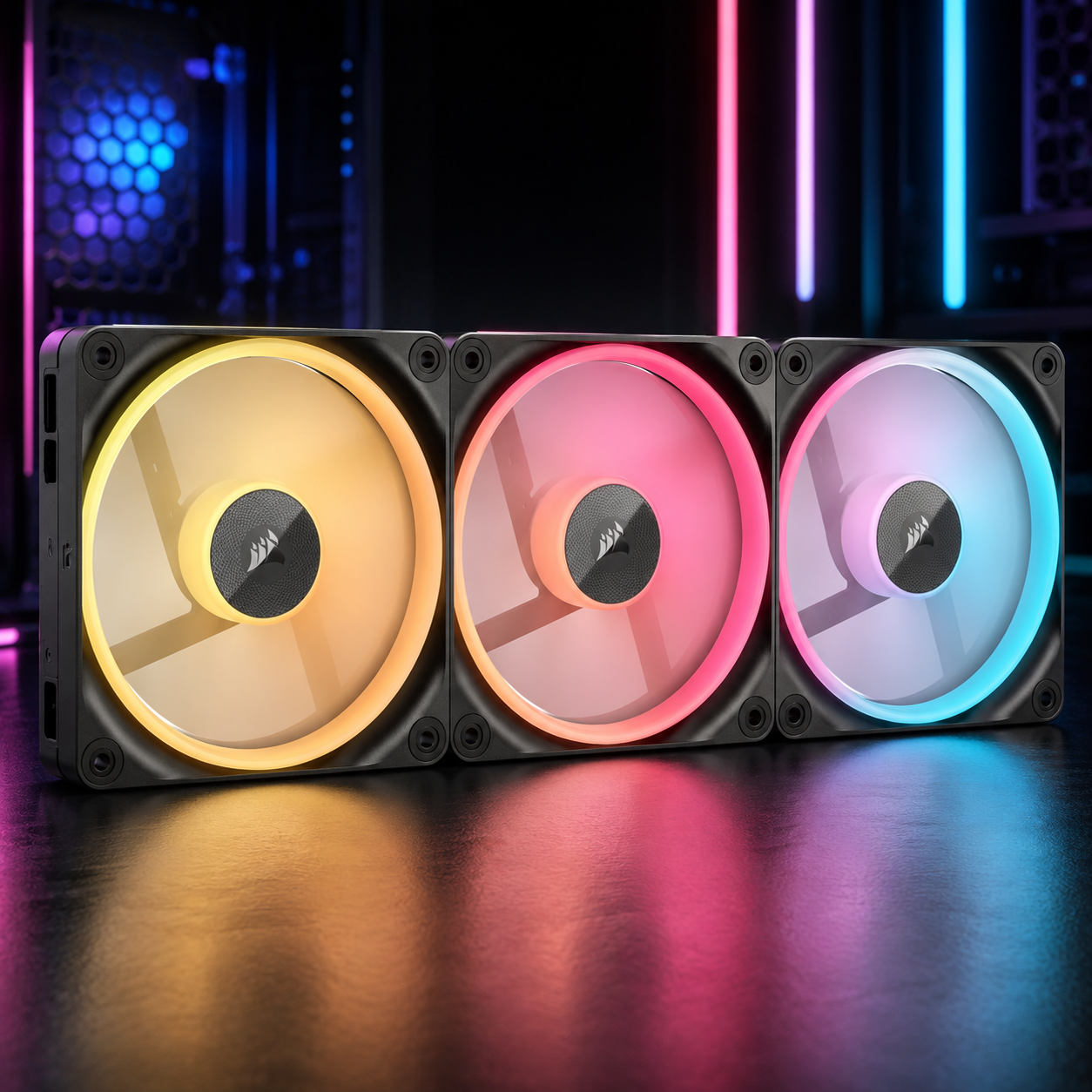 Corsair iCUE LINK QX120 RGB 120mm PWM Fans — Triple Pack