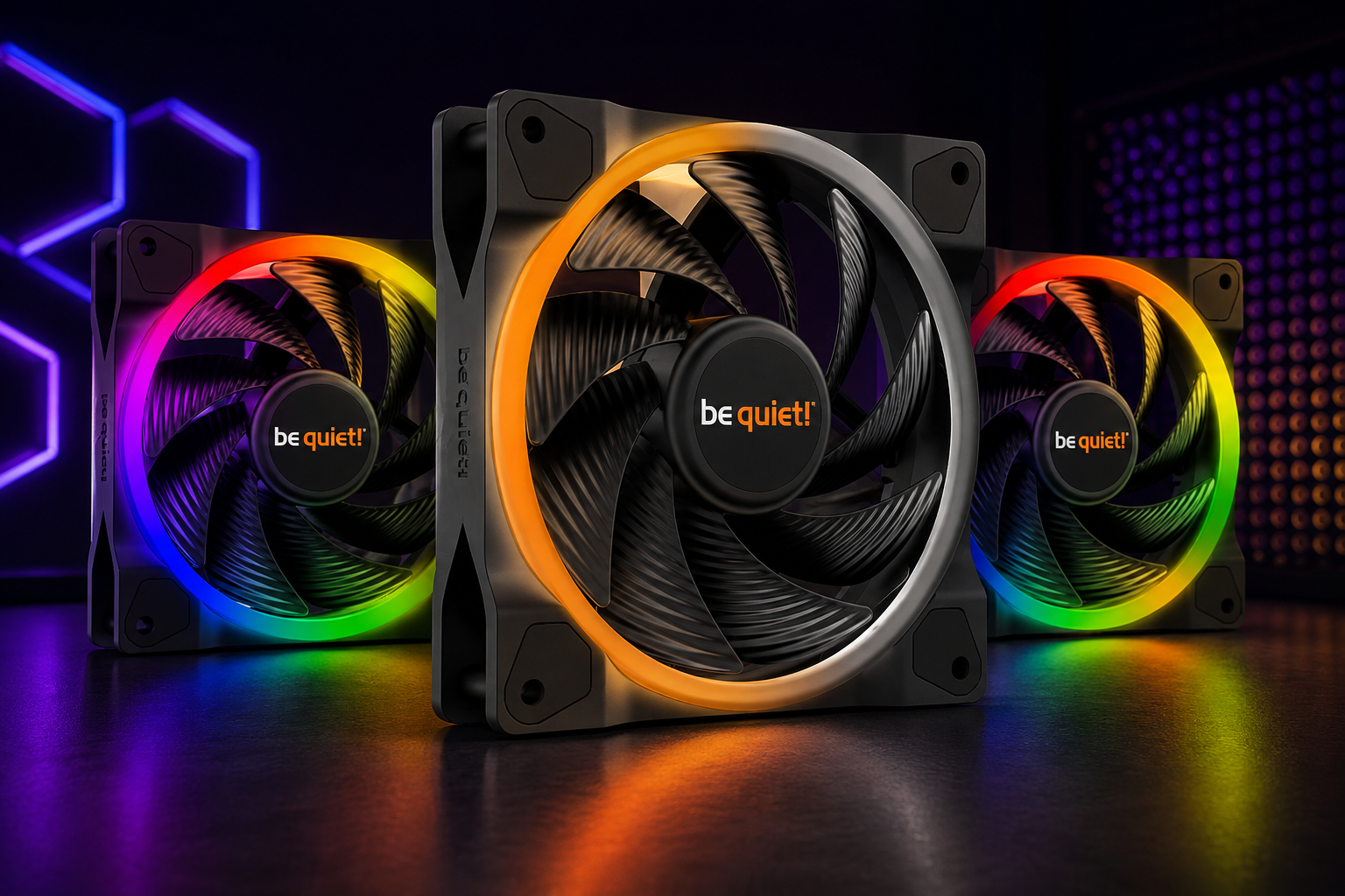 be quiet! Light Wings RGB 120mm PWM Fans — Triple Pack