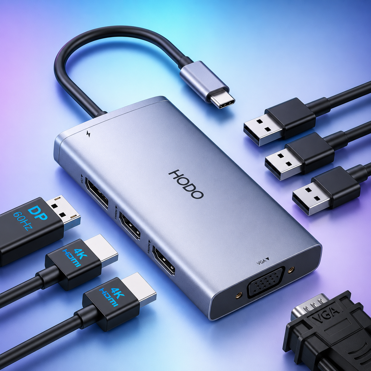 HODO USB-C Multiport Display Hub