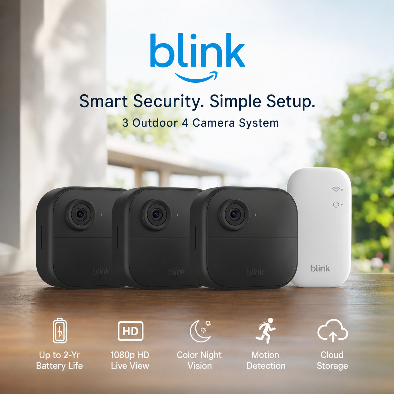 Blink Outdoor 4 Wireless Security Camera 3-Camera System