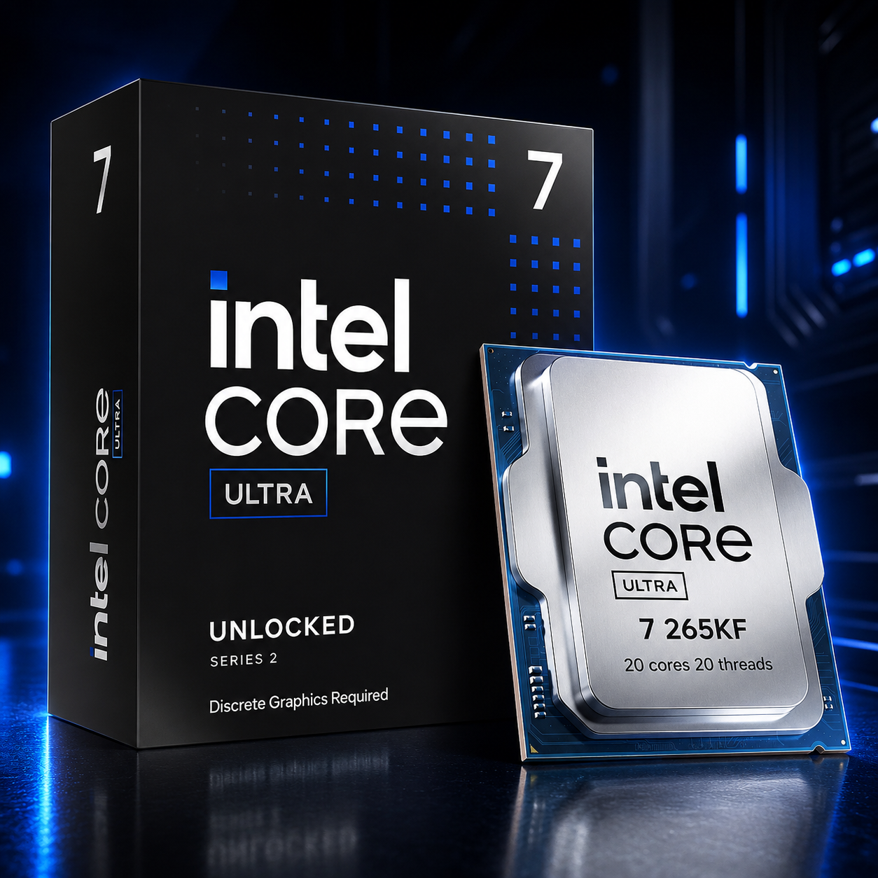 Intel Core Ultra 7 265KF — Series 2, 20 Cores, 20 Threads, Unlocked Desktop Processor