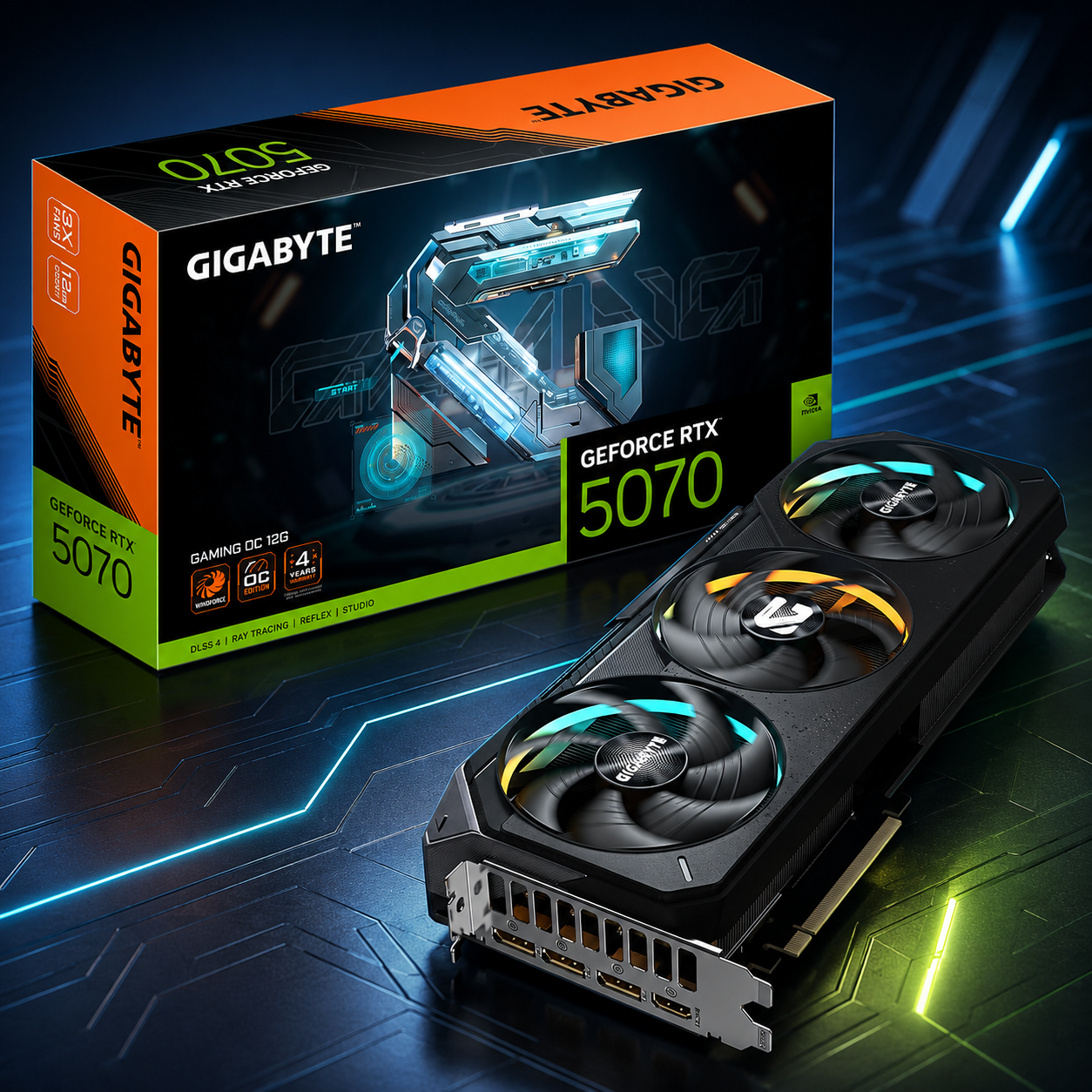 Gigabyte GeForce RTX 5070 Gaming OC 12G — WINDFORCE Triple Fan