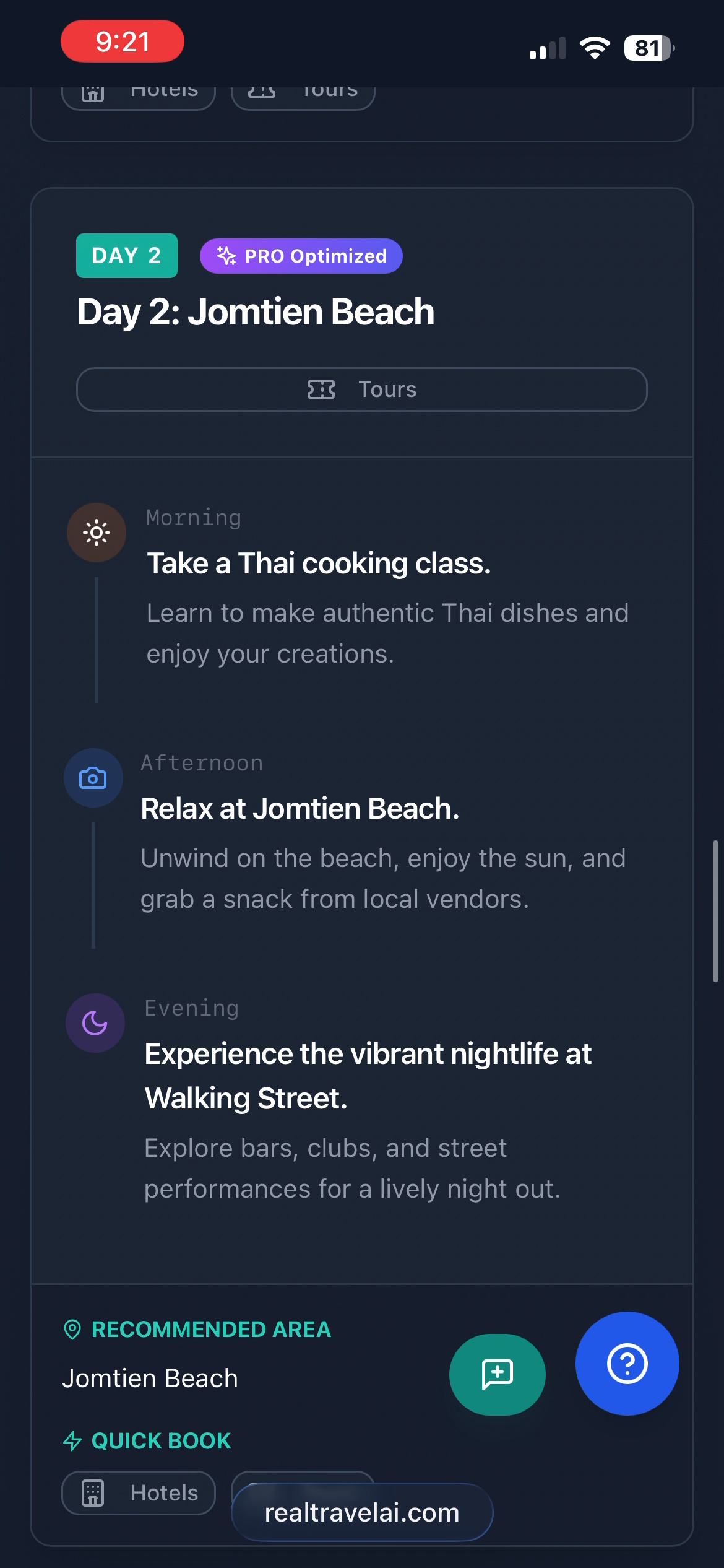 AI Itinerary Builder Preview