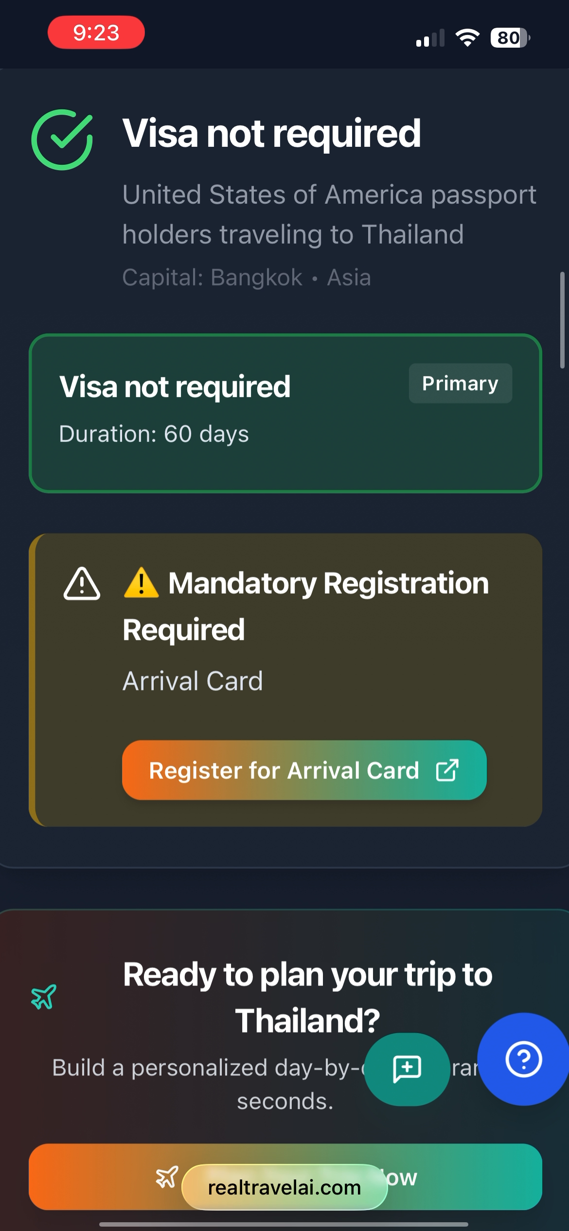 Visa Checker App Preview