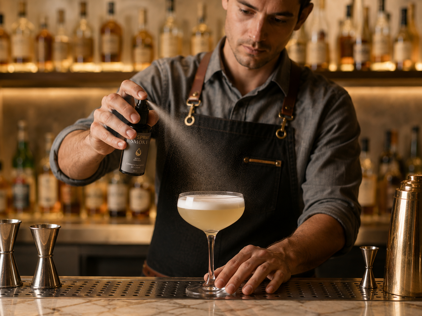 Bartender utilisant Boisé Absolu