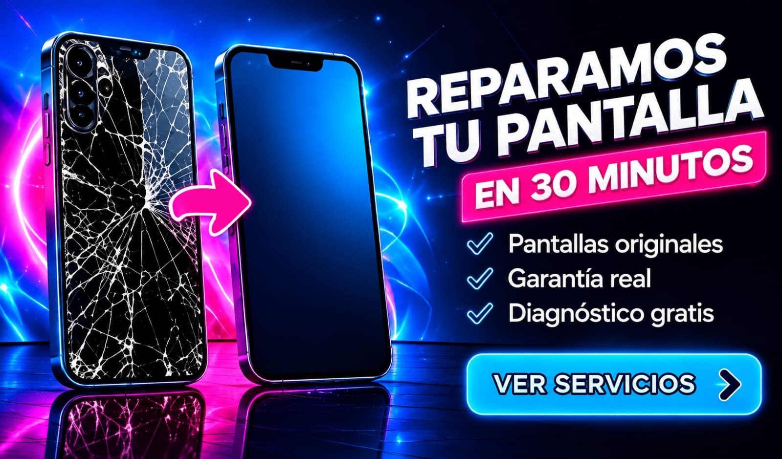 Detalle ilustrativo de una reparación de celular