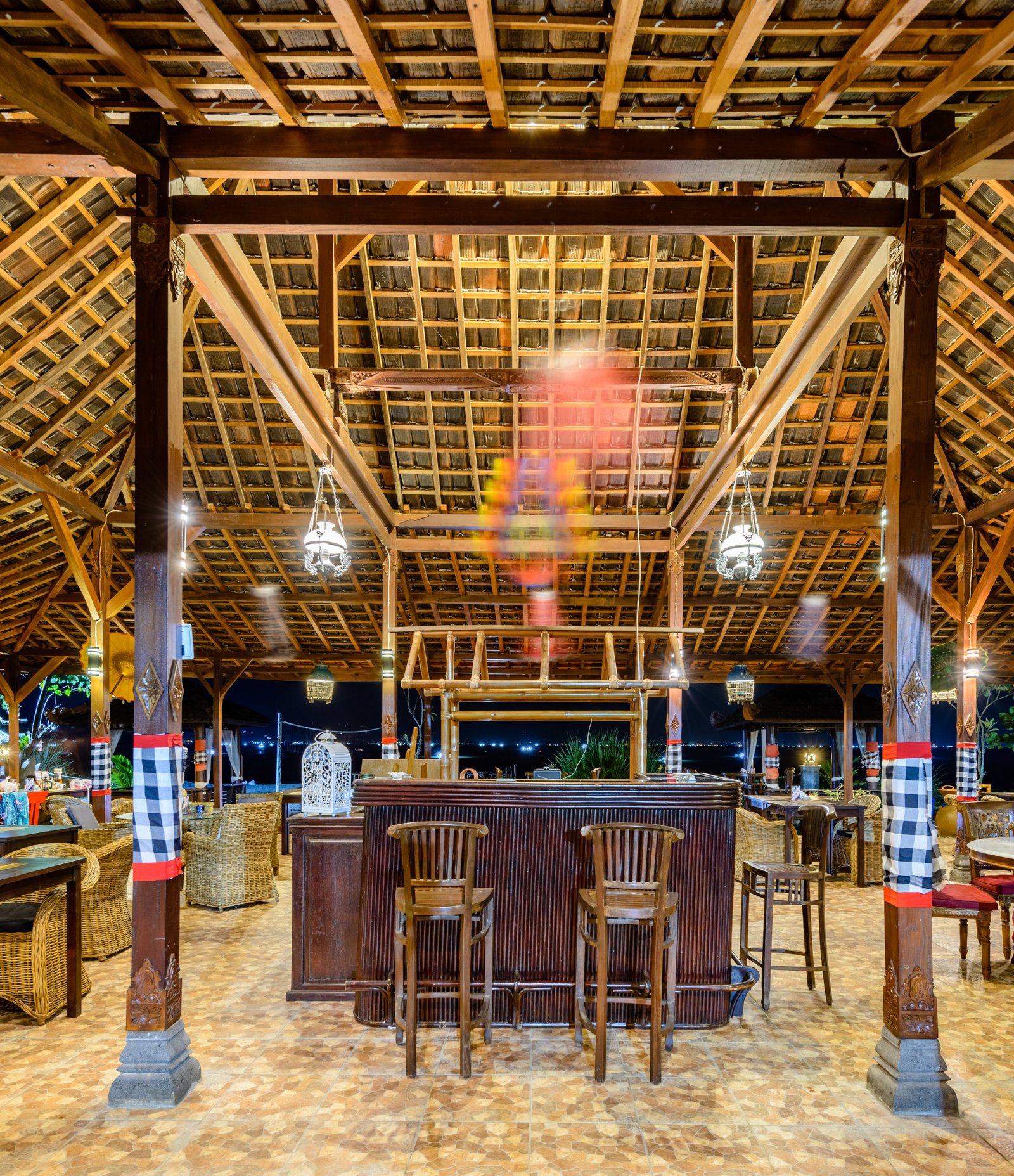 Beachfront restaurant at Ketapang Resort in Pelabuhan Ratu, West Java