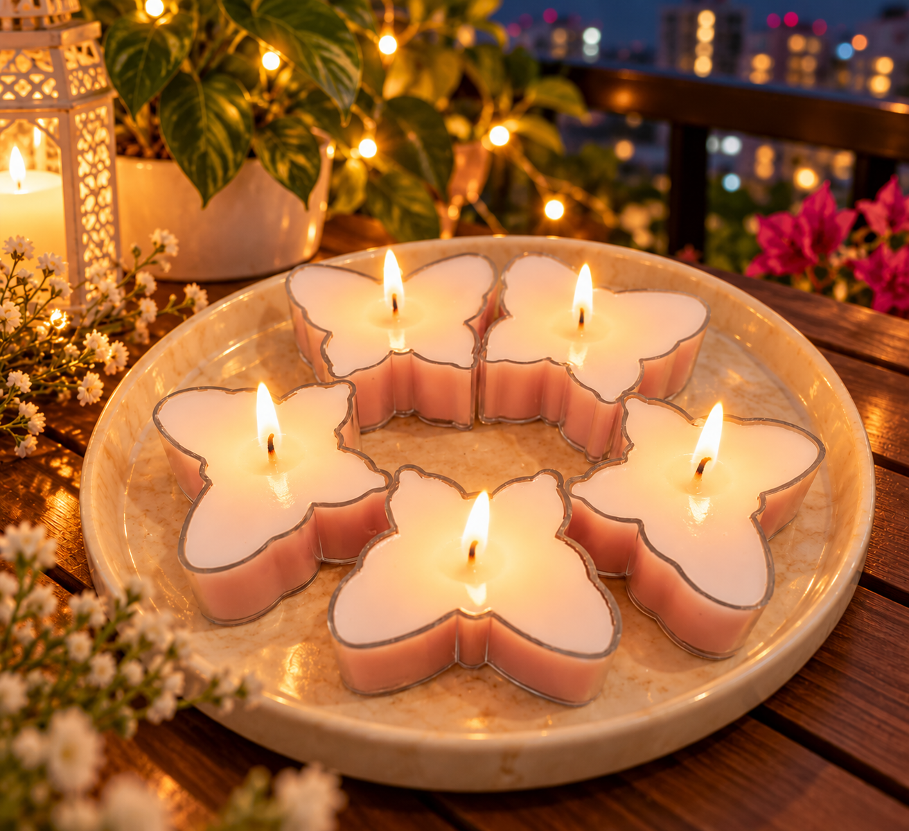 Butterfly Diya - Pack of 5