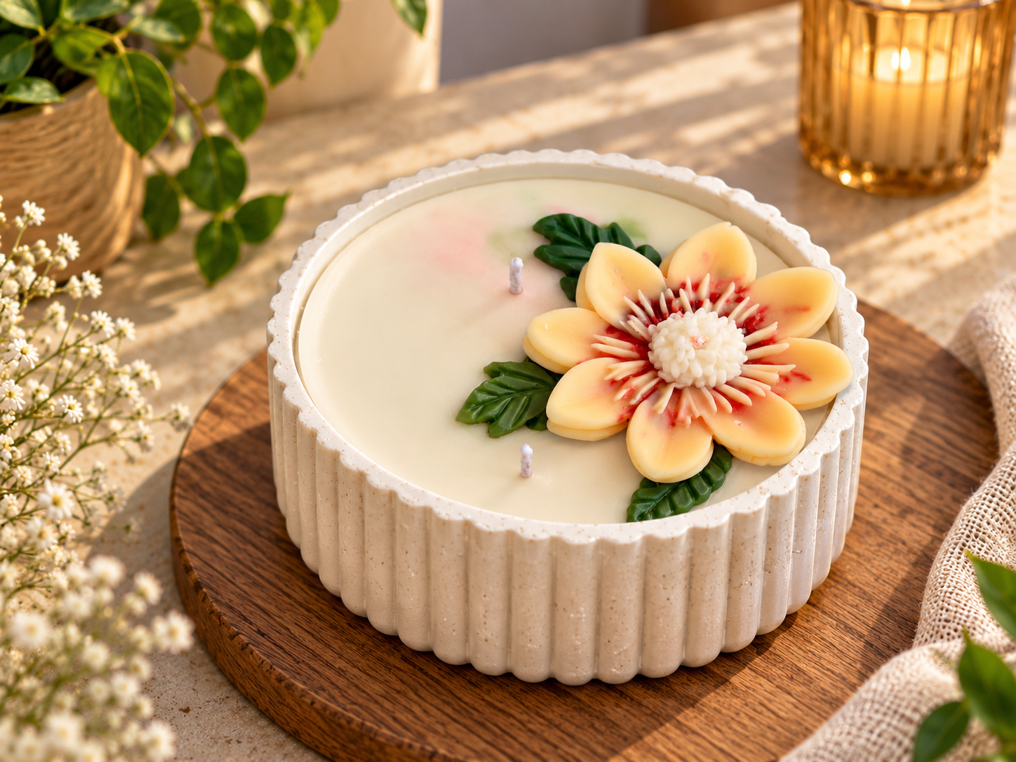Floral Bloom Bowl Candle