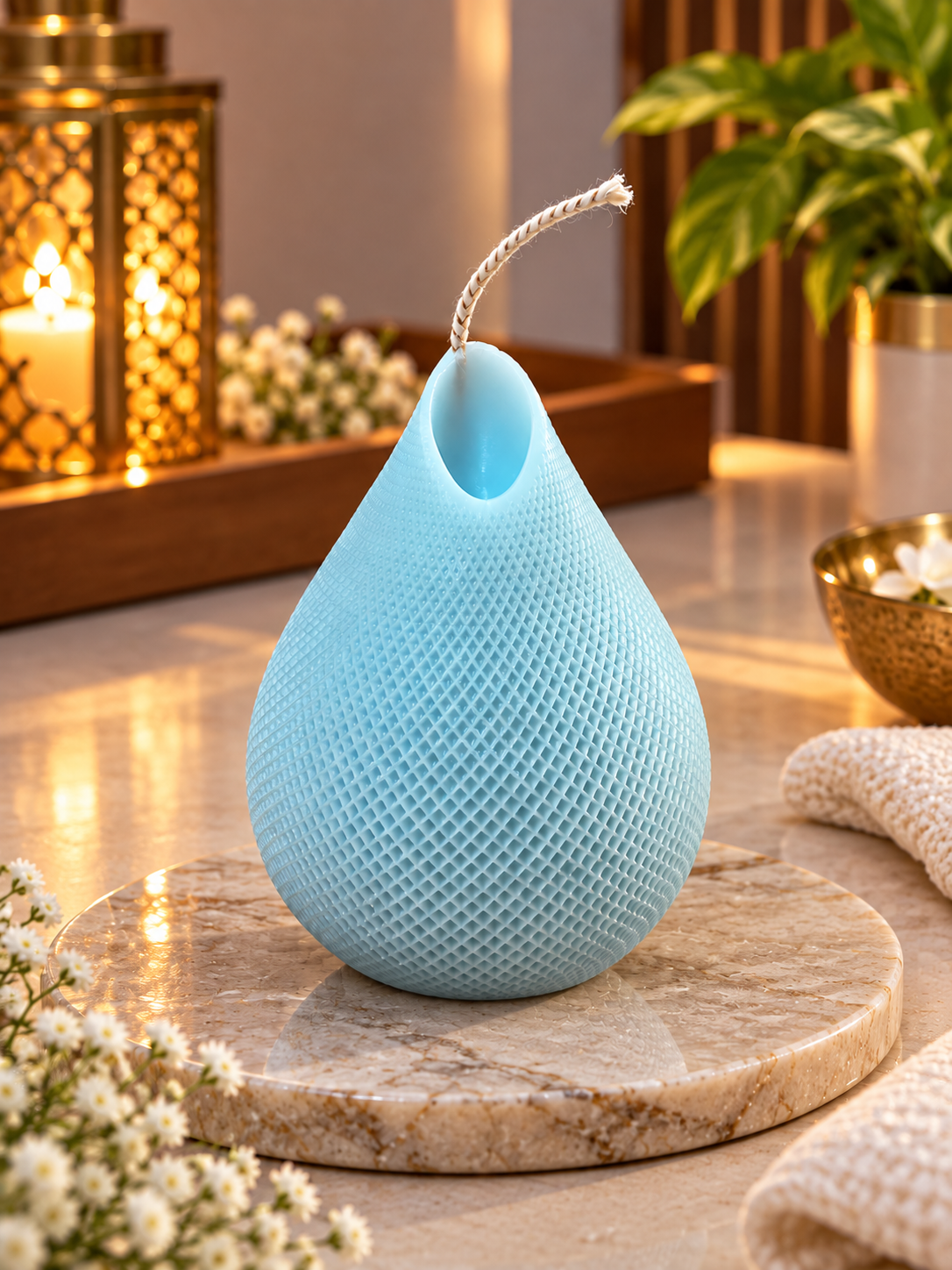 Honeycomb Teardrop Candle