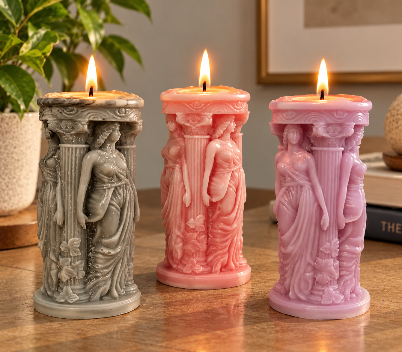 Caryatid Column Pillar Candle