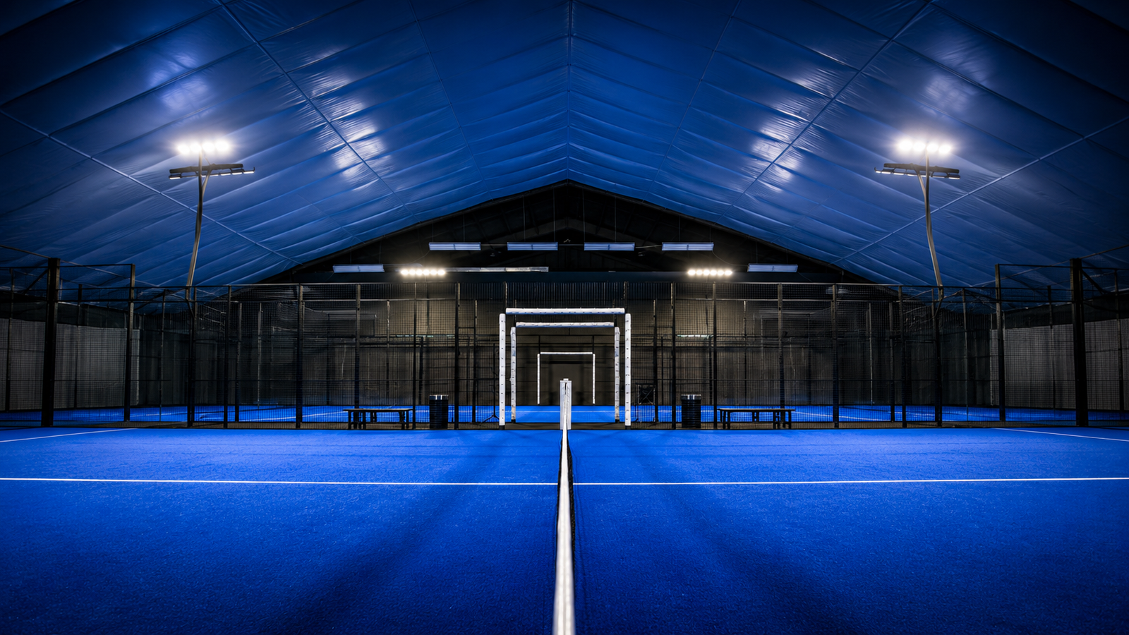 Indoor padel courts at Northwood Racquet Club