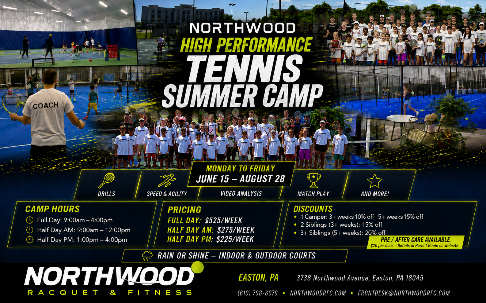 TENNIS CAMP at Northwood Summer Camp