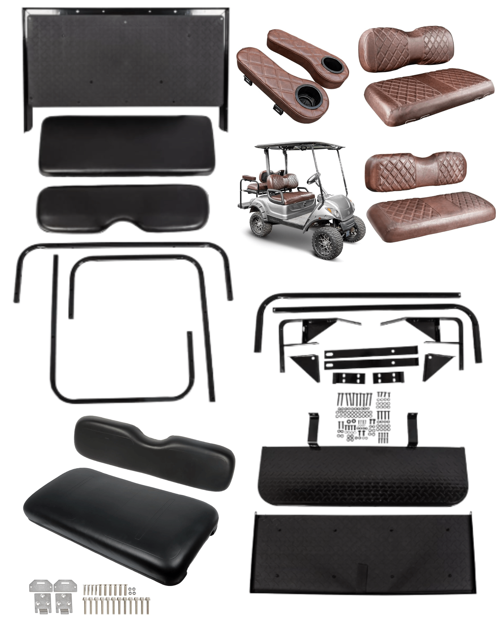 Rear Seats - Luxury rear flip seat with cup holders