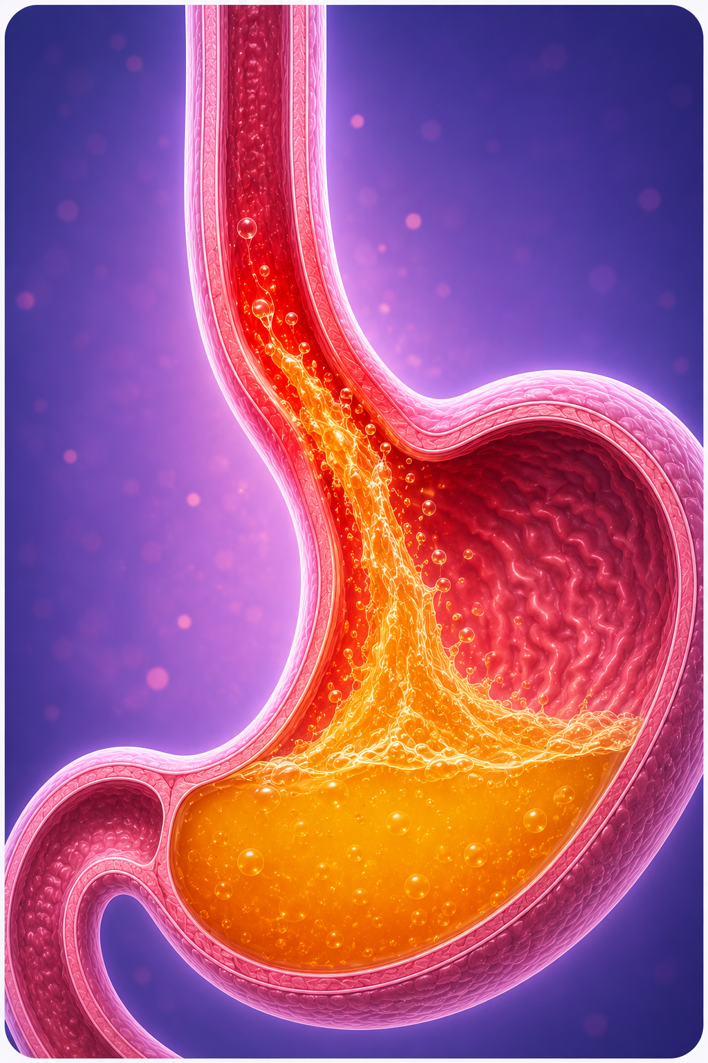 Estomac avec visualisation du reflux