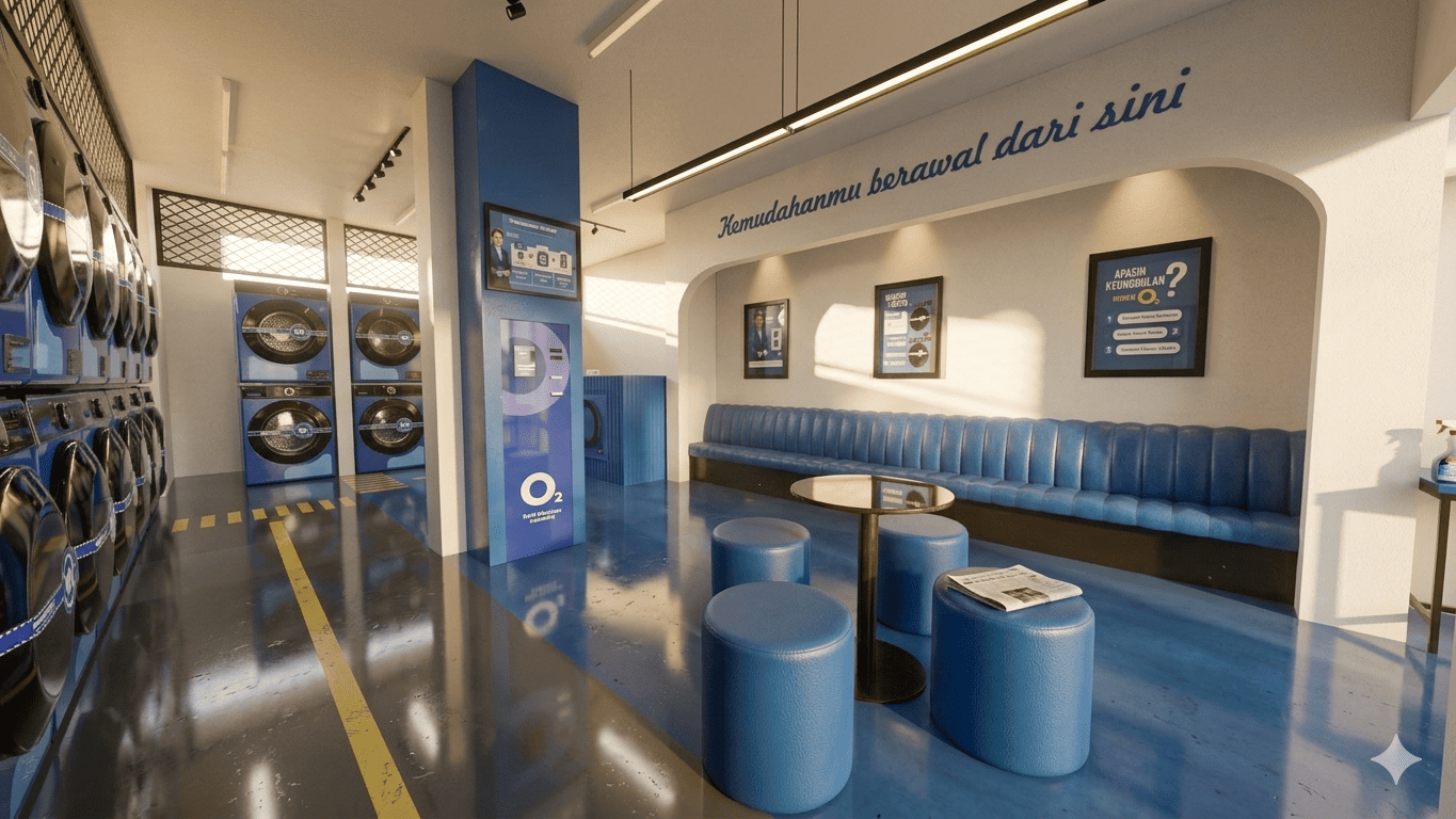 Bisnis Laundry Self Service Autopilot & Kemitraan Laundry Modern | O2 ...