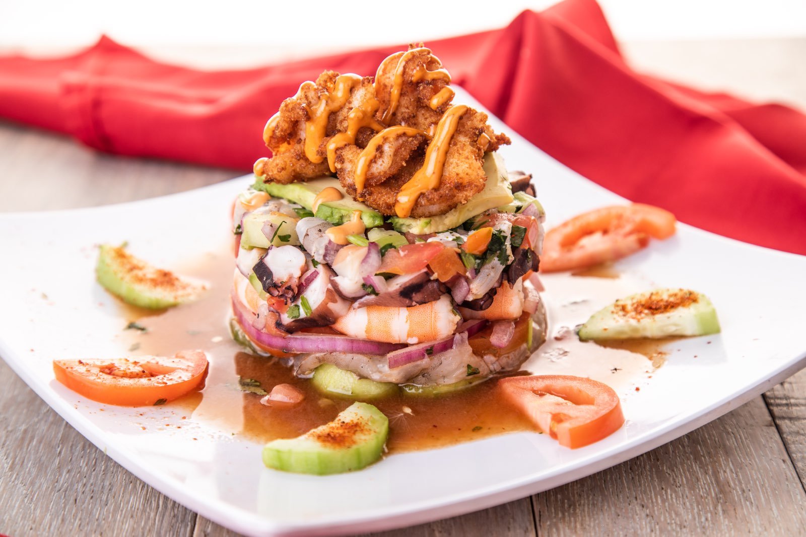 Seafood Tower — Torre de Mariscos at Mariscos El Sanignacense