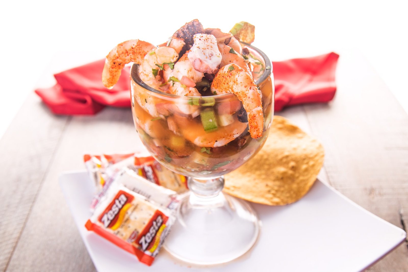 Shrimp & Octopus Cocktail — Coctel Camarón y Pulpo at Mariscos El Sanignacense